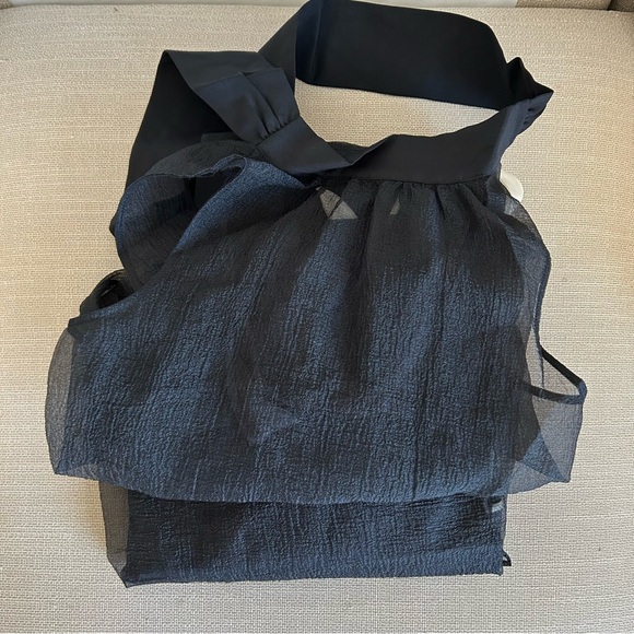 STAUD Black Maxi Dress with White Floral Accents - Picture 4 of 8